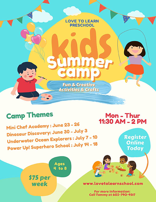 Preschool Summer Camp flyer